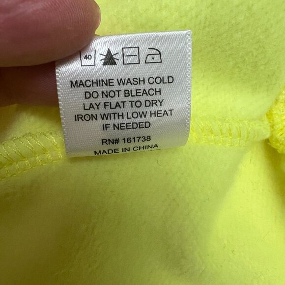 Teddy Fresh‎ Hoodie Womens XL Highlighter Neon Yellow Cropped 100% Cotton Beaded - Picture 14 of 15